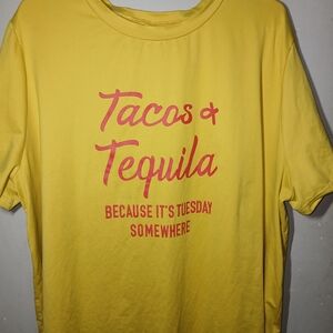 Tacos & TequilaYellow Graphic T-Shirt
